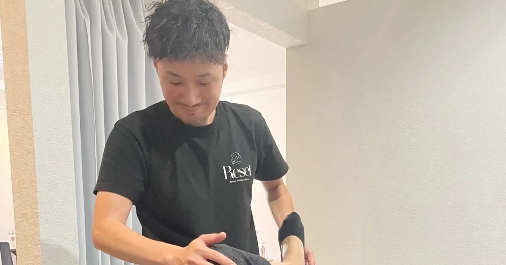 施術の模様