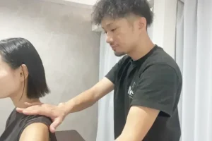 施術の模様